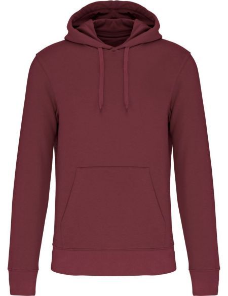 Men's ecological sweatshirt with hood Kariban K4027 white