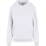 Women's oversized sweatshirt with a hood Fluffy Build your Brand white