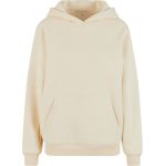 Mikina dámská oversize s kapucí Fluffy Build your Brand white sand 2XL-5XL