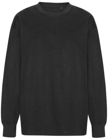 Oversized organic long-sleeved T-shirt Neutral T60050 white