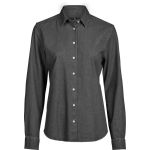 Women's long-sleeved denim shirt Tee Jays TJ4005 black denim