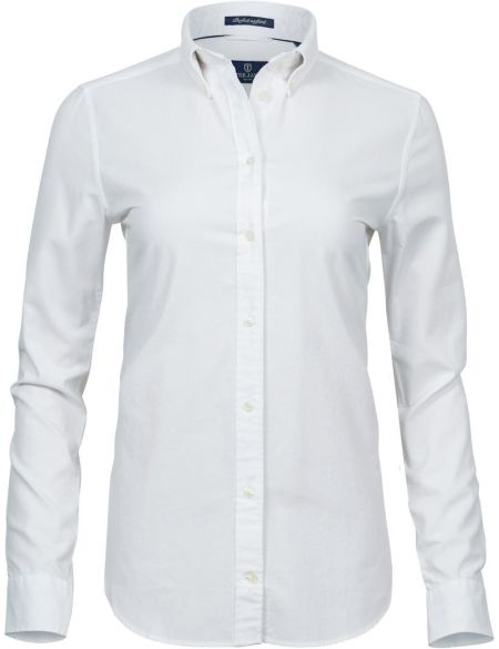 Women's Oxford Perfect long sleeve shirt TeeJays TJ4001 white