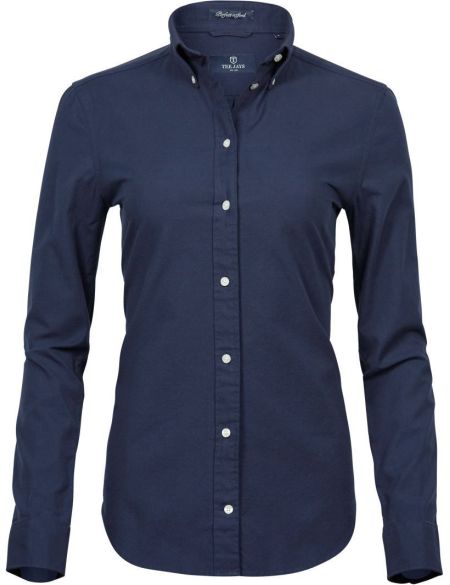 Women's Oxford Perfect long sleeve shirt TeeJays TJ4001 white