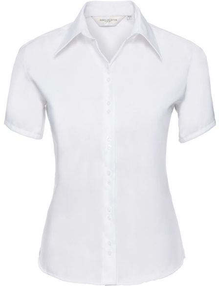Russell Athletic 957F women's non-iron shirt white