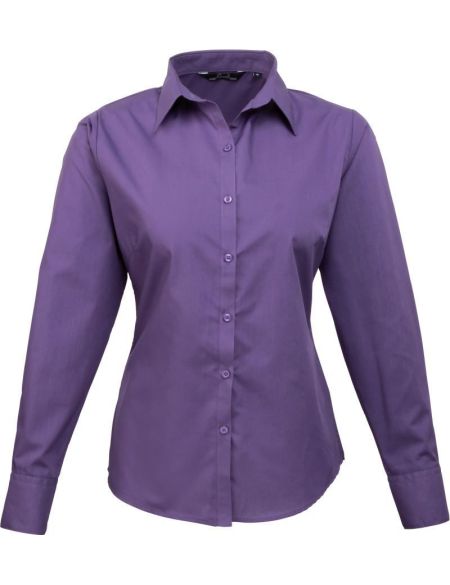 Damen-Popelinehemd Easy Care Premier PR300 weiß