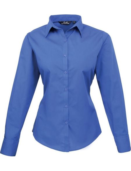 Damen-Popelinehemd Easy Care Premier PR300 weiß
