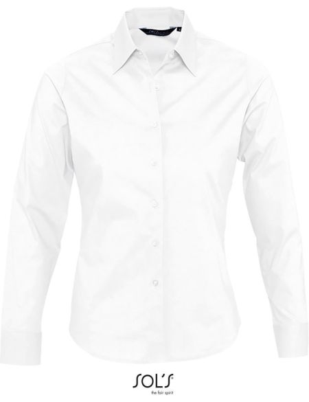 Damen-Elastikshirt Easy Care Sols Eden weiß