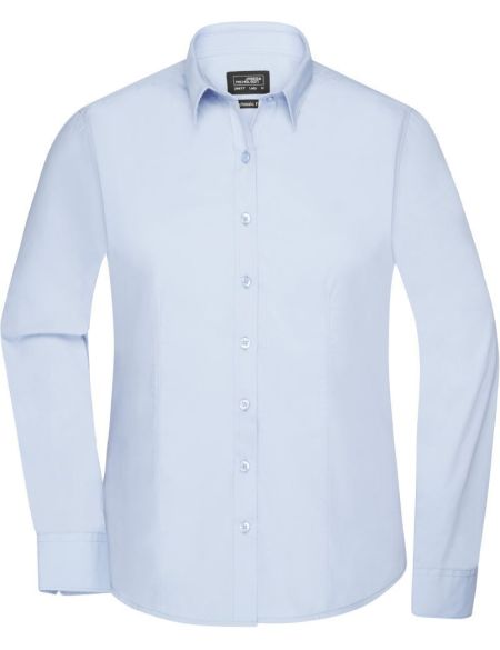 Women's poplin shirt Easy Care long sleeve Daiber JN677 white