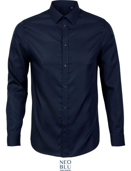 Neo Blu Blaise Men micro twill shirt optic white