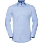 Košile kontrastní vzor rybí kost Russell Athletic 964M light blue/bright navy