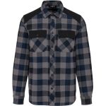 Checked work shirt WK WK520 storm grey/navy/black