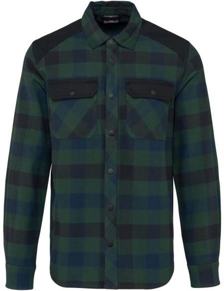 Checked work shirt WK WK520 storm grey/navy/black