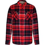 Košile flanelová s sherpa fleecovou podšívkou Kariban K579 red/navy