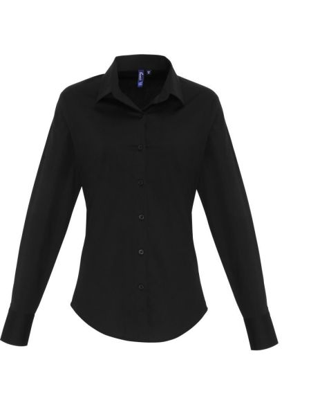 Premier PR344 white elastic poplin shirt