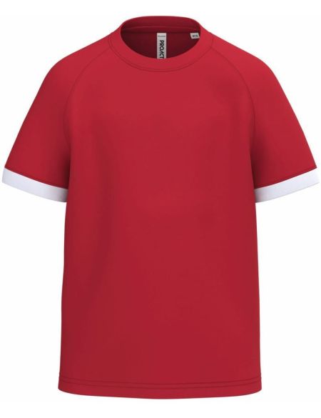 Kinder-Sport-T-Shirt, kontrastierendes Schwarz/Weiß