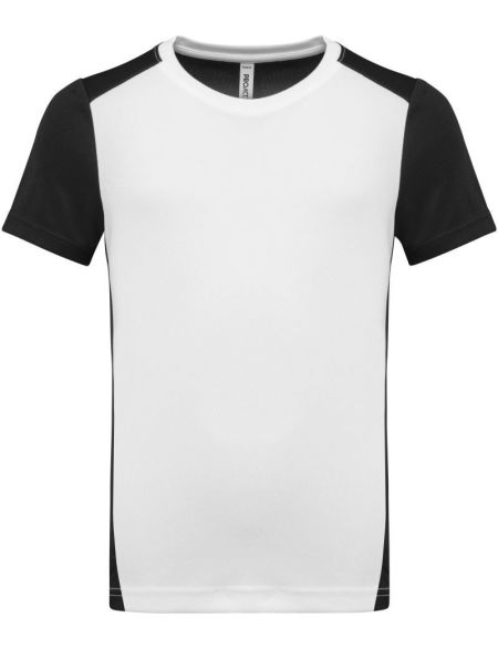 Children's sports contrasting T-shirt Kariban PA4016 white/black