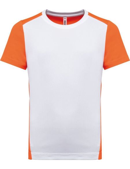 Children's sports contrasting T-shirt Kariban PA4016 white/black