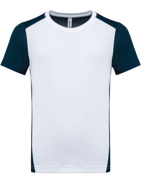 Children's sports contrasting T-shirt Kariban PA4016 white/black