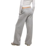 Schwarze Damen-Jogginghose von New Morning Studios mit weitem Bein