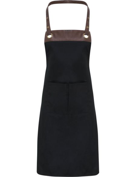 Apron with bib Espresso Premier PR123 black/black