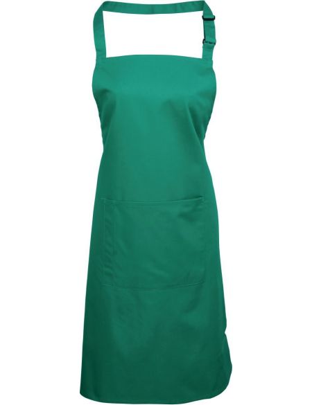 Latzschürze mit Tasche, Farbe: Premier PR154 Weiß