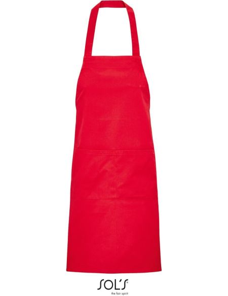 Organic apron with bib Sols Gamma white
