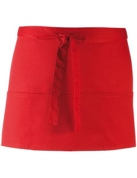 Kurze Schürze mit Tasche, Farbe: Premier PR155 Weiß