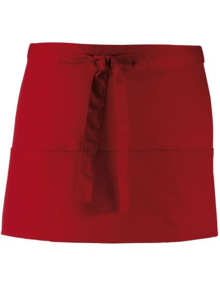 Kurze Schürze mit Tasche, Farbe: Premier PR155 Weiß