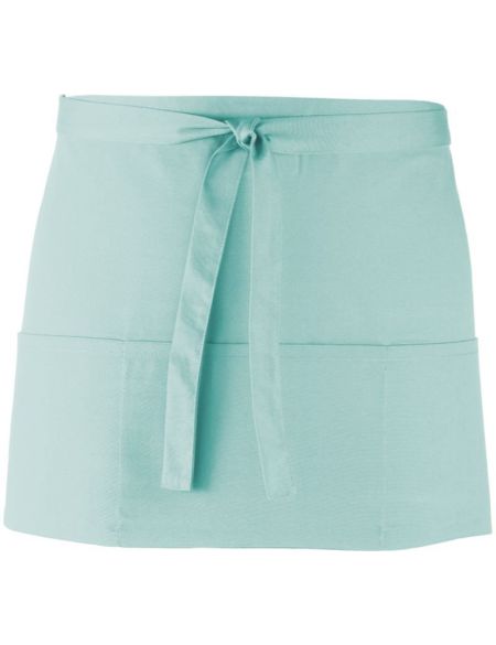 Kurze Schürze mit Tasche, Farbe: Premier PR155 Weiß