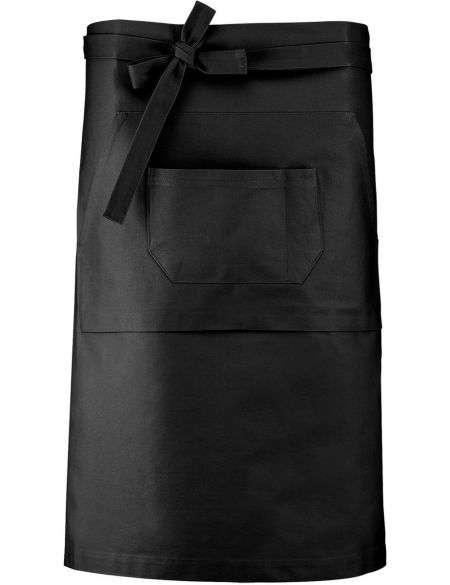 Medium-length bar apron Kariban K887 white