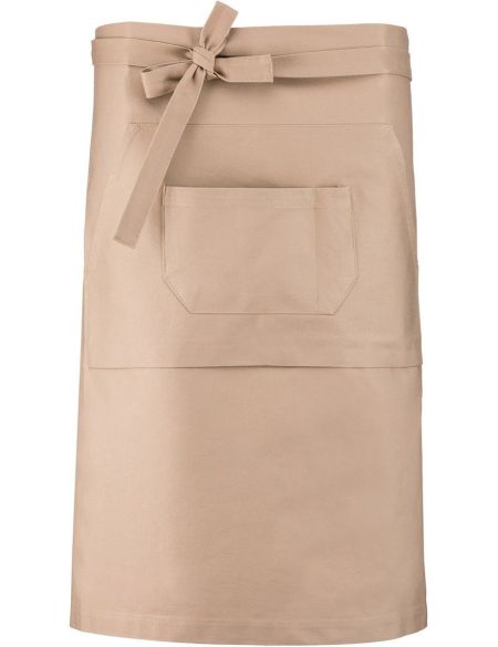 Medium-length bar apron Kariban K887 white
