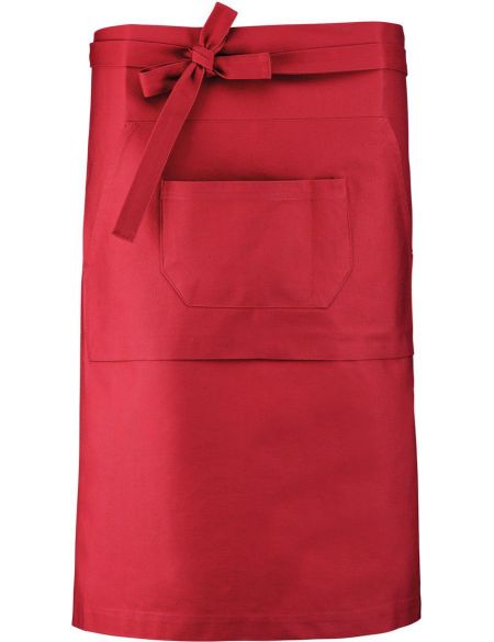 Medium-length bar apron Kariban K887 white
