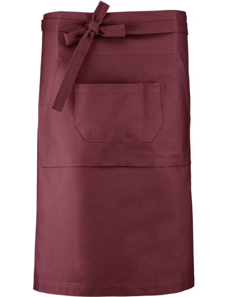 Medium-length bar apron Kariban K887 white