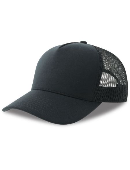 Kšiltovka 5 panelová Trucker Atlantis Rapper Jersey-S black/black