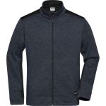 Men's knitted fleece work jacket Strong Daiber JN862 black/black