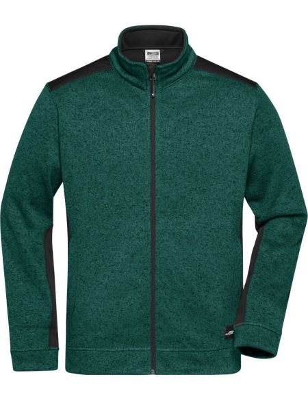 Men's knitted fleece work jacket Strong Daiber JN862 black/black