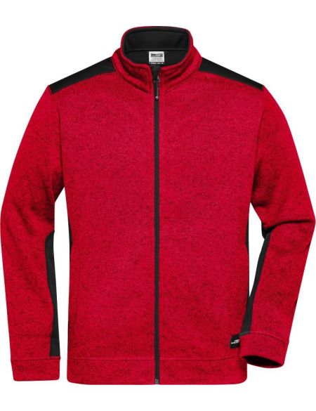 Men's knitted fleece work jacket Strong Daiber JN862 black/black