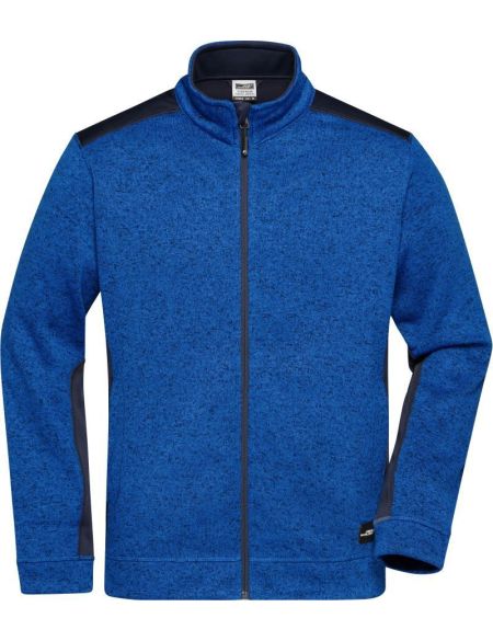 Strickfleece-Arbeitsjacke für Herren Strong Daiber JN862 schwarz/schwarz