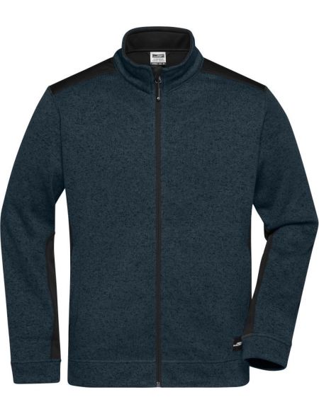 Strickfleece-Arbeitsjacke für Herren Strong Daiber JN862 schwarz/schwarz