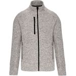 Bunda pánská melanžová pletená fleecová Kariban K9106 light grey melange