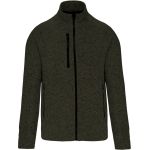 Herren-Strickfleecejacke in Melange-Optik, dunkelgrau meliert