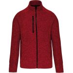 Herren-Strickfleecejacke in Melange-Optik, dunkelgrau meliert