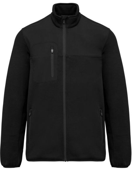 Herren-Strickfleece-Arbeitsjacke WK WK9108 schwarz