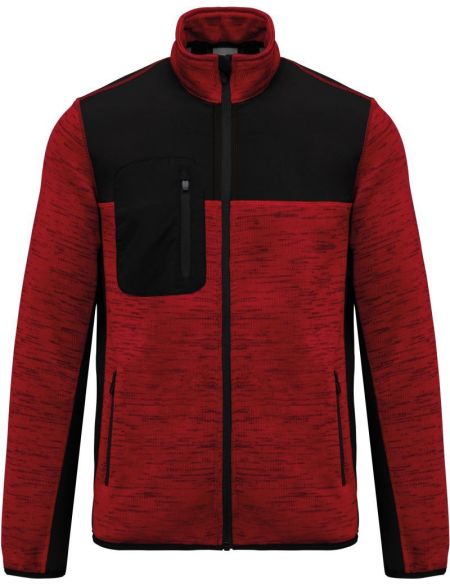 Herren-Strickfleece-Arbeitsjacke WK WK9108 schwarz