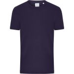 Herren-T-Shirt aus Bio-Baumwolle mit feinem Rippstrick, Daiber 8040, weiß