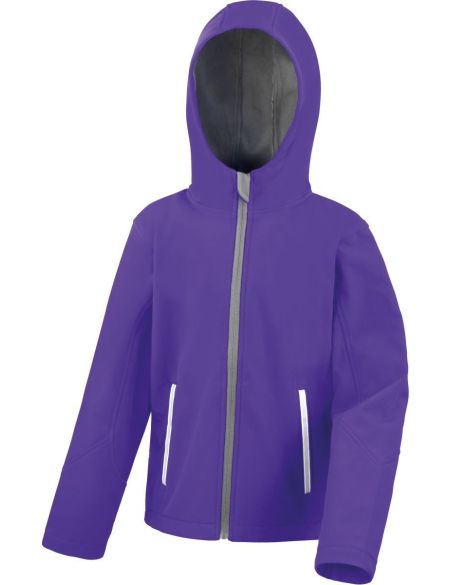 Children's 3-layer softshell jacket Result R224JY black/grey