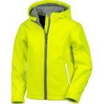 Bunda dětská 3-vrstvá sofsthellová Result R224JY neon yellow/grey