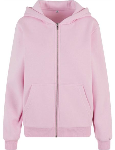 Damen-Sweatshirt aus schwerer Baumwolle, flauschig, mit dem Aufdruck Build your Brand BY290, weiß