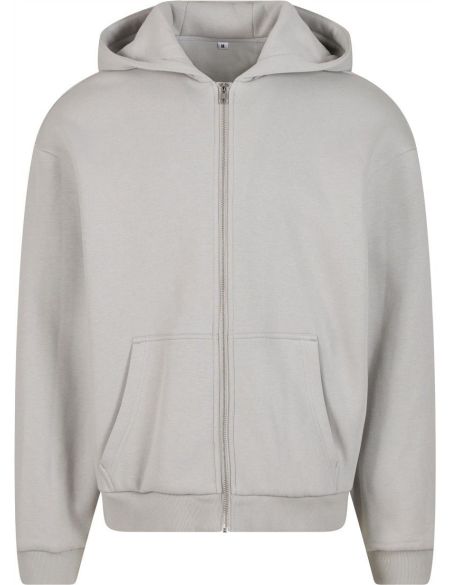 Herren-Sweatshirt aus schwerer Baumwolle, flauschig, mit dem Aufdruck Build your Brand BY285, weiß