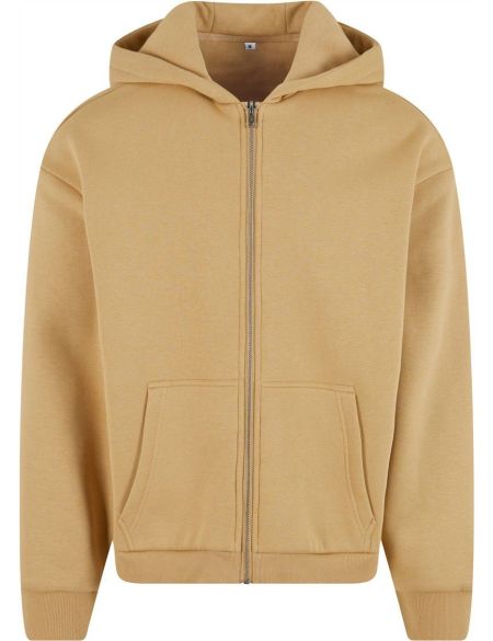 Herren-Sweatshirt aus schwerer Baumwolle, flauschig, mit dem Aufdruck Build your Brand BY285, weiß